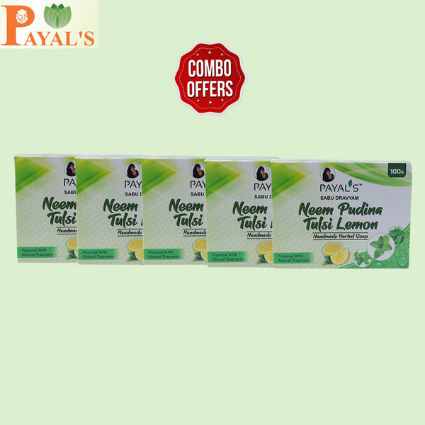 PAYAL’S SABU DRAVYAM HERBAL SOAP (PACK of 5) COMBO